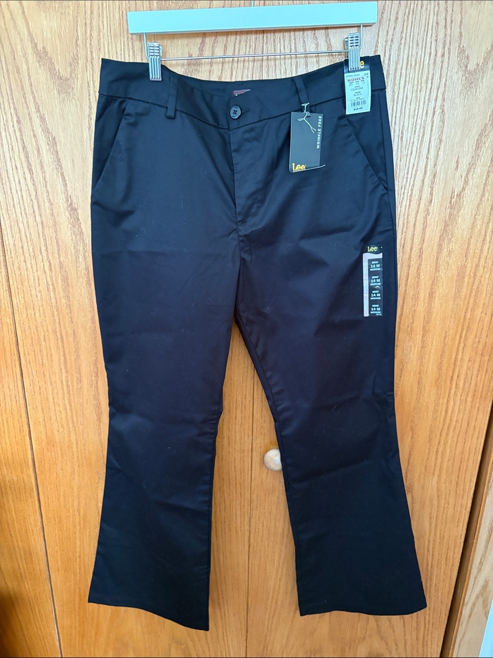 Lee Black Boot Cut Pants with Front Pockets